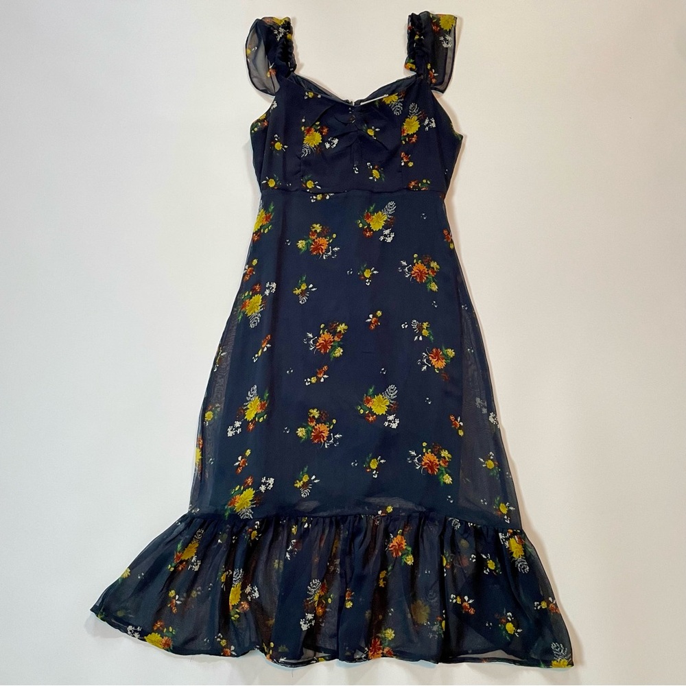 UO Ruffle Hem Midi Dress